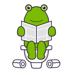Frog-On-Toilet Frog-On-Toilet